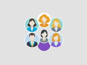 simple icon that depicts someone matching to a career path